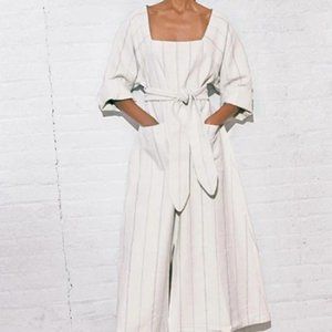 Mara Hoffman Shay Belted Cotton-Linen Maxi Dress
